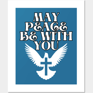 May Peace be with you with the dove and cross Fritts cartoons Posters and Art